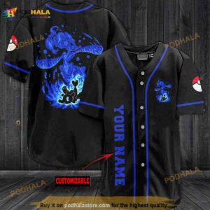 Personalized Name Blue Pokemon 3D Baseball Jersey