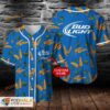 Personalized Name Bud Light Beer Wheat Pattern Unisex 3D Baseball Jersey