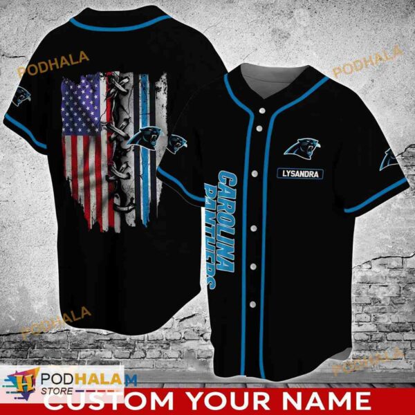 Personalized Name Carolina Panthers NFL Baseball Gift Ideas For Fans Jersey Shirt