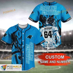 Personalized Name Carolina Panthersunique Gifts  NFL 3D Baseball Jersey Shirt