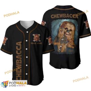 Personalized Name Chewbacca Chewie Star Wars Baseball Jersey