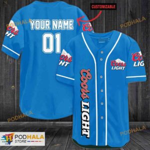 Personalized Name Coors Light 3D Baseball Jersey