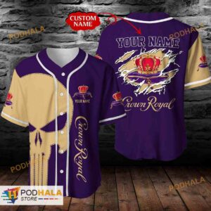 Personalized Name Crown Royal Canadian Whisky Unisex 3D Baseball Jersey