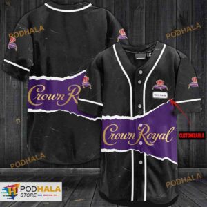 Personalized Name Crown Royal Unisex 3D Baseball Jersey