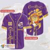 Personalized Name Crown Royal Unisex Yellow 3D Baseball Jersey Shirt