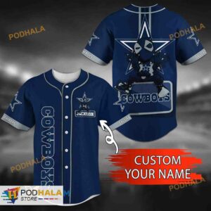 Personalized Name Dallas Cowboys NFL 3D Baseball Jersey Shirt