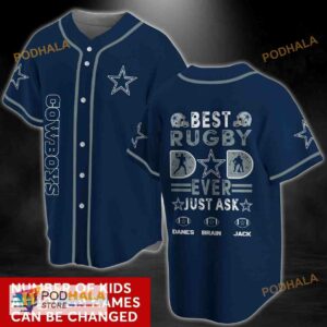 Personalized Name Dallas Cowboys Unique Gifts NFL 3D Baseball Jersey Shirt