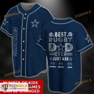 Personalized Name Dallas Cowboys Unique Gifts NFL Custom Name 3D Baseball Jersey Shirt