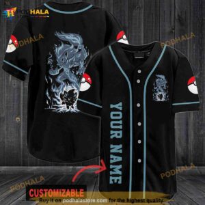 Personalized Name Delphox Pokemon 3D Baseball Jersey