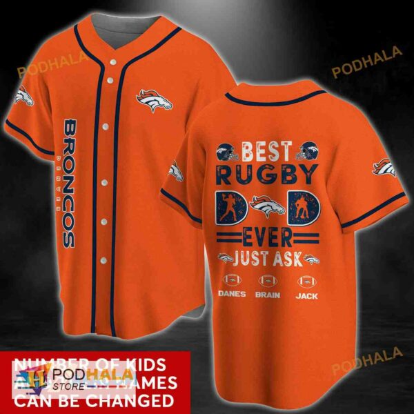 Personalized Name Denver Broncos NFL 3D Baseball Jersey For Fans