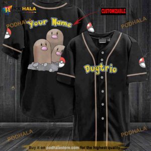 Personalized Name Dugtrio 3D Baseball Jersey