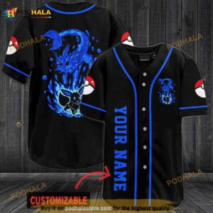 Personalized Name Eevee Pokemon 3D Baseball Jersey