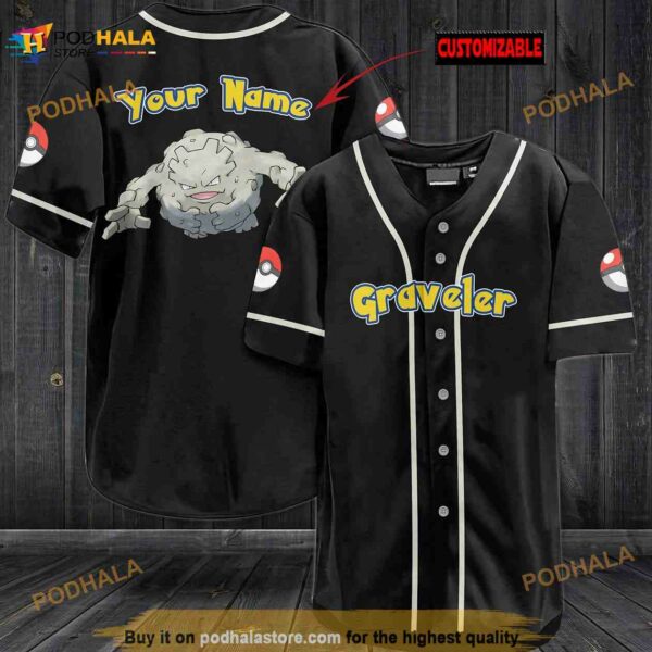 Personalized Name Graveler 3D Baseball Jersey