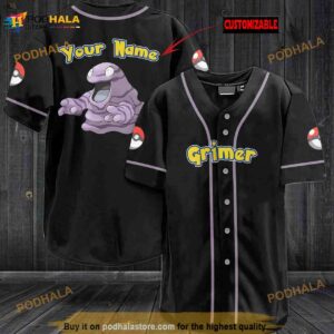 Personalized Name Grimer 3D Baseball Jersey