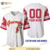 Personalized Name Grumpy Dwarf Snow White Pinstripe 3D Baseball Jersey