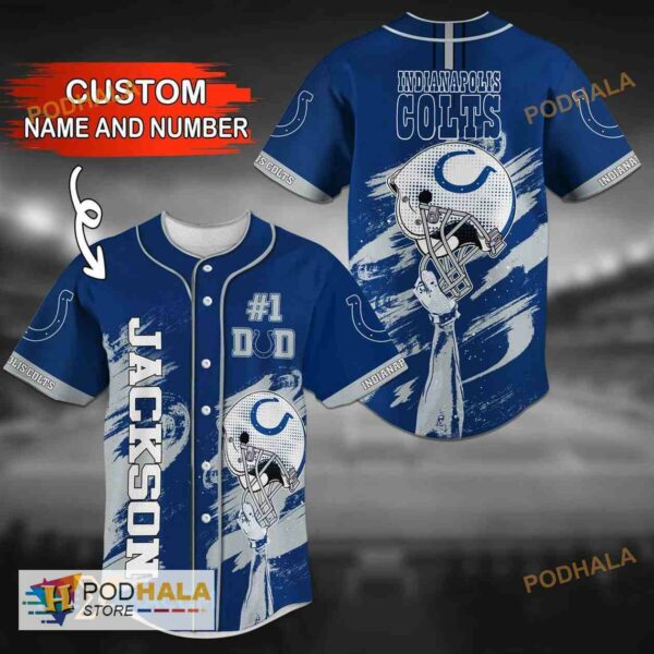 Personalized Name Indianapolis Colts NFL Baseball Jersey Shirt