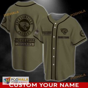 Personalized Name Jacksonville Jaguars NFL 3D Baseball Jersey