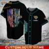 Personalized Name Jacksonville Jaguars NFL American Flag 3D Baseball Jersey