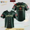 Personalized Name Jameson Irish Whiskey Unisex 3D Baseball Jersey – Dark Green