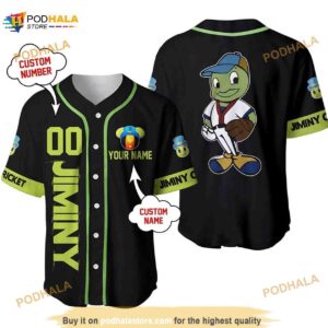 Personalized Name Jiminy Cricket Disney 3D Baseball Jersey