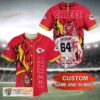 Personalized Name Kansas City Chiefs Unique Gifts NFL 3D Baseball Jersey Shirt