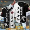 Personalized Name Karate Unisex 3D Baseball Jersey