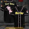 Personalized Name Mew Pokemon 3D Baseball Jersey