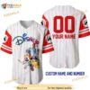 Personalized Name Mickey Mouse & Friends Disney Pinstripe 3D Baseball Jersey