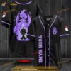 Personalized Name Mysterious Purple Pokemon 3D Baseball Jersey