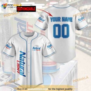 Personalized Name Natural Light Beer 3D Baseball Jersey