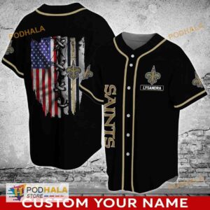 Personalized Name New Orleans 3D Baseball Jersey Shirt NFL Gifts