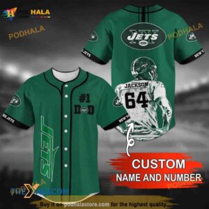 Personalized Name New York Jets NFL 3D Baseball Jersey Shirt