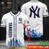 Personalized Name New York Yankees City View 3D Baseball Jersey Shirt