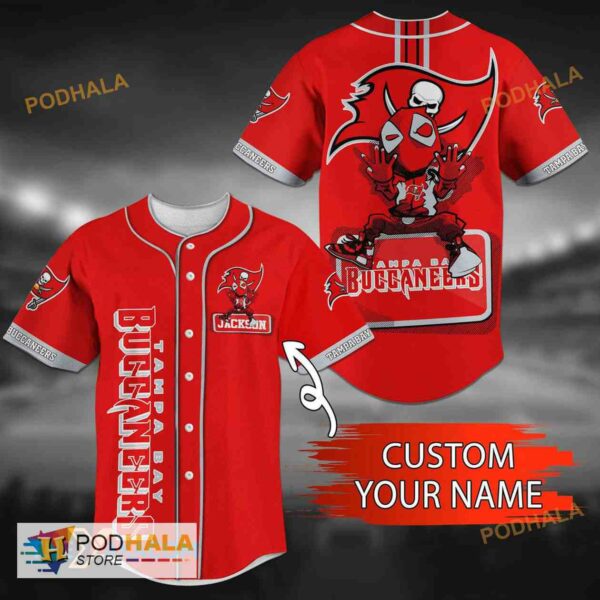 Personalized Name Number Tampa Bay Buccaneers NFL 3D Baseball Jersey Shirt