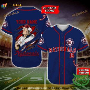 Personalized Name Number Washington Nationals 3D Baseball Jersey