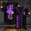 Personalized Name Purple Mewtwo Pokemon 3D Baseball Jersey