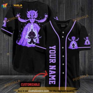 Personalized Name Purple Pokemon 3D Baseball Jersey