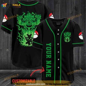 Personalized Name Rillaboom Pokemon 3D Baseball Jersey