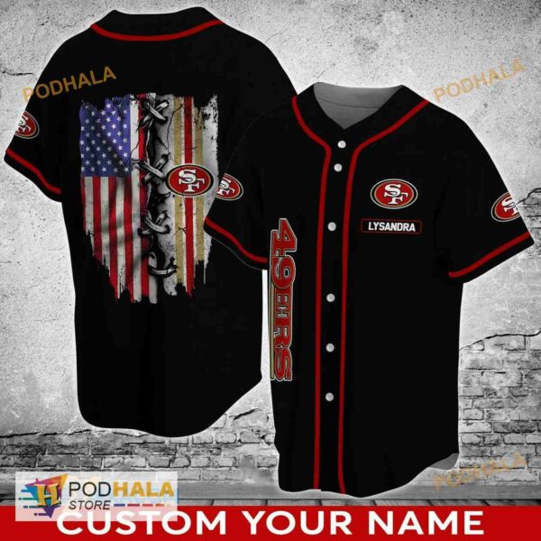 Personalized Name San Francisco 49ers NFL 3D Baseball Jersey