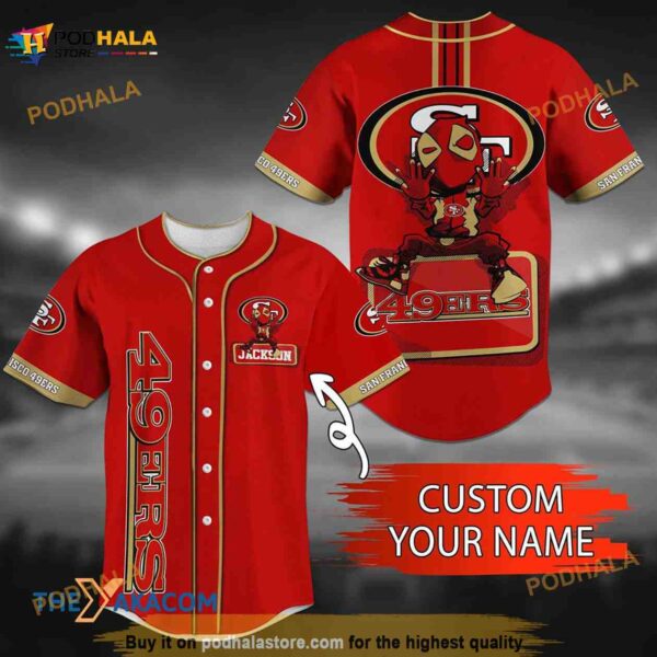 Personalized Name San Francisco 49ers NFL 3D Baseball Jersey Shirt For Fans