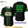 Personalized Name Star Wars Baby Yoda 3D Baseball Jersey