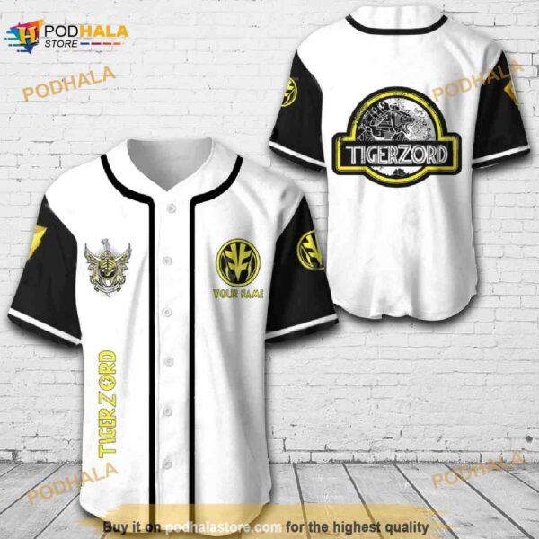 Personalized Name Tigerzord Unisex 3D Baseball Jersey