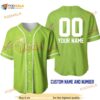 Personalized Name Tinker Bell 3D Baseball Jersey – Lime Green