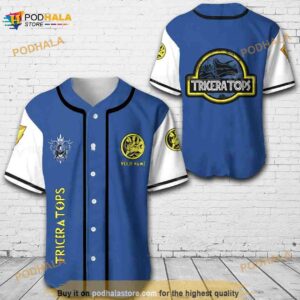 Personalized Name Triceratops Power Rangers Unisex 3D Baseball Jersey