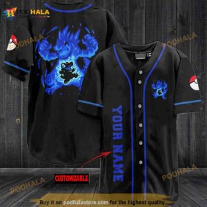 Personalized Name Waninoko Pokemon 3D Baseball Jersey