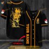 Personalized Name Yellow Eevee Pokemon 3D Baseball Jersey