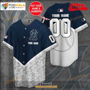 Personalized New York Yankees Baseball Team All Over Print 3d Baseball Jersey