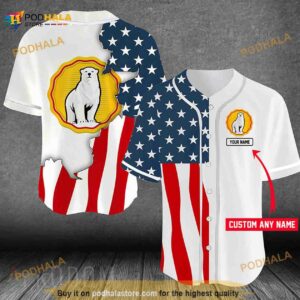 Personalized US Flag Bundaberg 3D Baseball Jersey