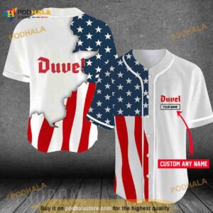 Personalized US Flag Duvel 3D Baseball Jersey