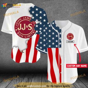 Personalized US Flag Jameson 3D Baseball Jersey